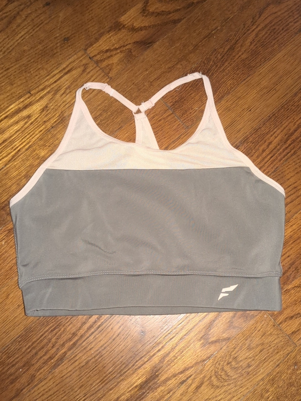 flag nor fail high neck gray/pink bra